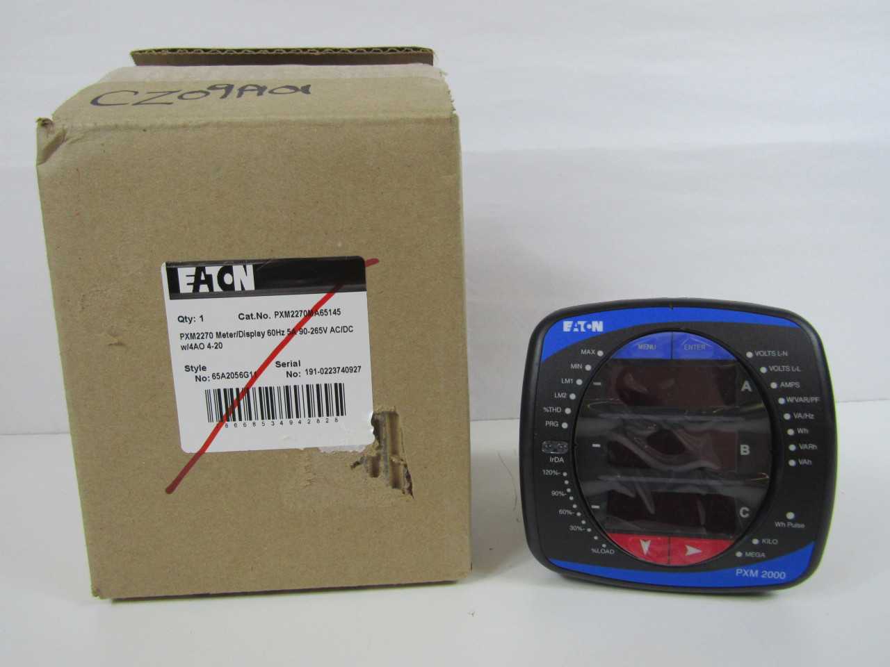 Quantity 1 of Eaton PXM2270MA65145 Meter Display 5A 90-265V 60 Hz - ELECTRICAL PARTS