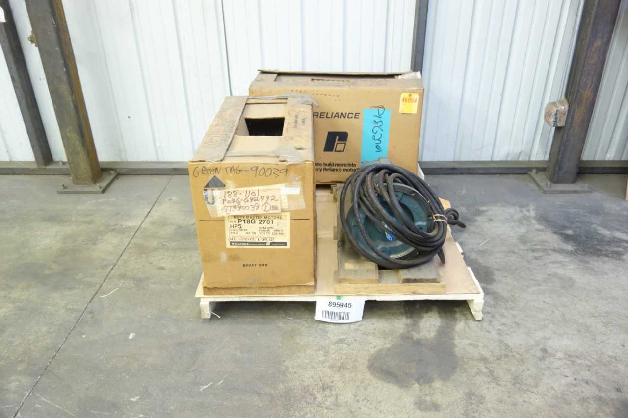 LOT OF 3 RELIANCE P18G2701K AC MOTORS - ELECTRIC MOTORS
