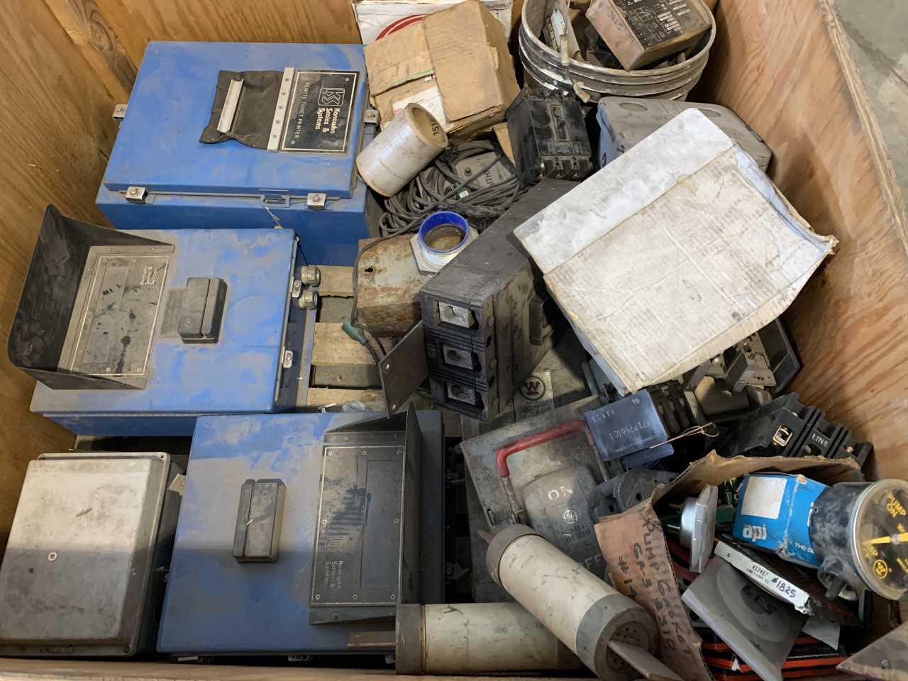 CRATE OF MISC. ELECTRICAL AND MRO EQUIPMENT PARTS - ELECTRICAL COMPONENTS