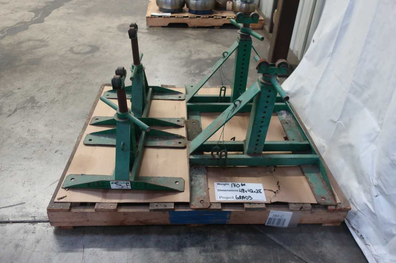 LOT OF 4 GREENLEE REEL STANDS - ELECTRIC POWER TOOLS