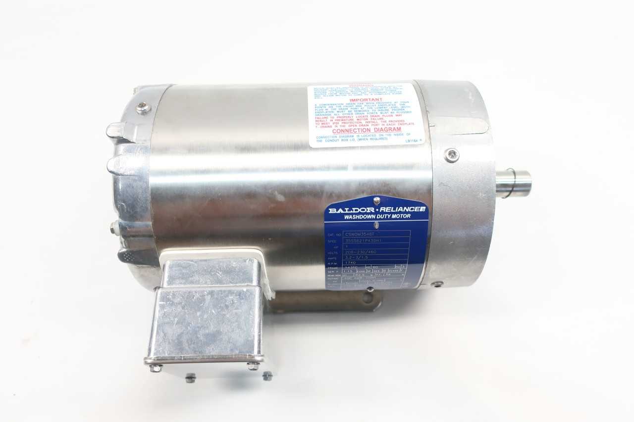 BALDOR CSWDM3546T MOTOR 143TC 1HP AC MOTOR 230/460V-AC - ELECTRIC MOTORS