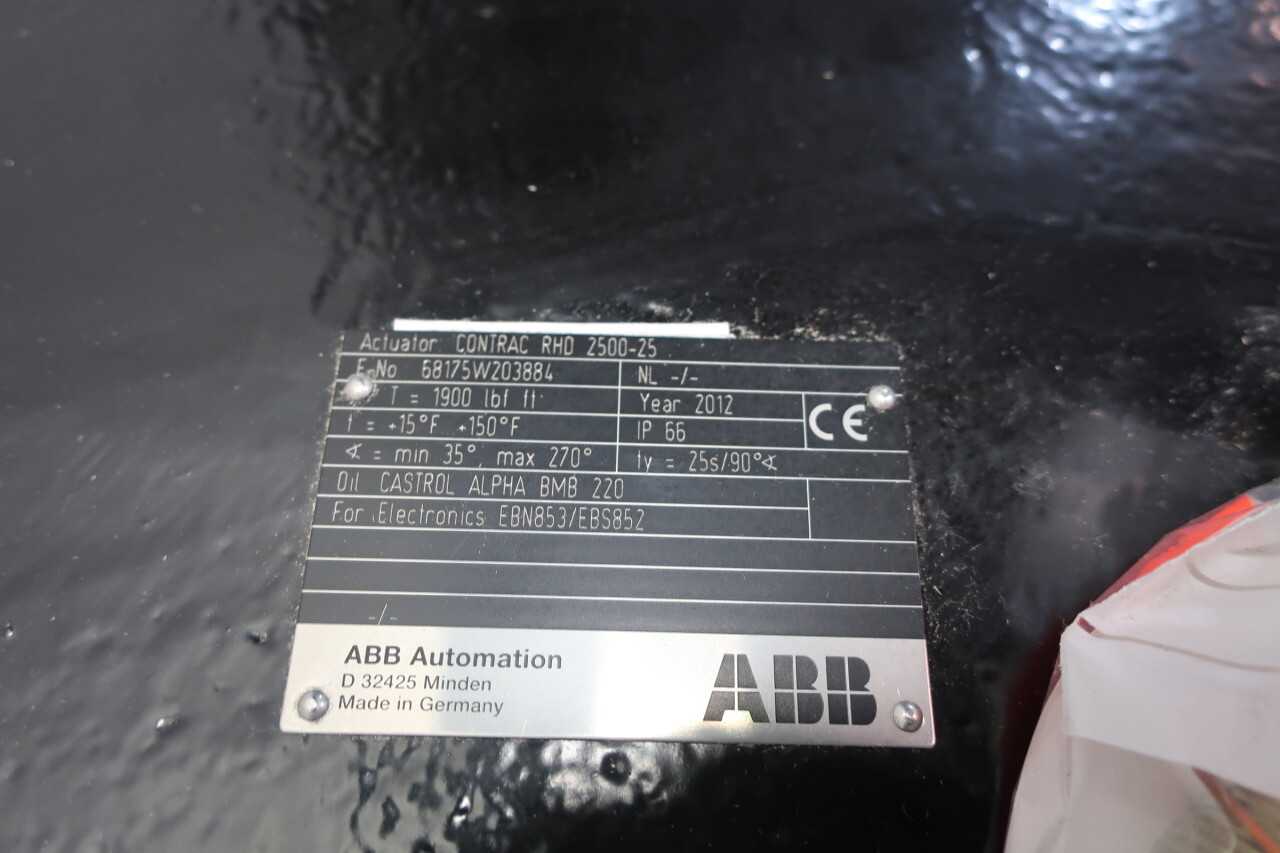 ABB RHD 2500-25 CONTRAC ELECTRIC ROTARY VALVE ACTUATOR - VALVES