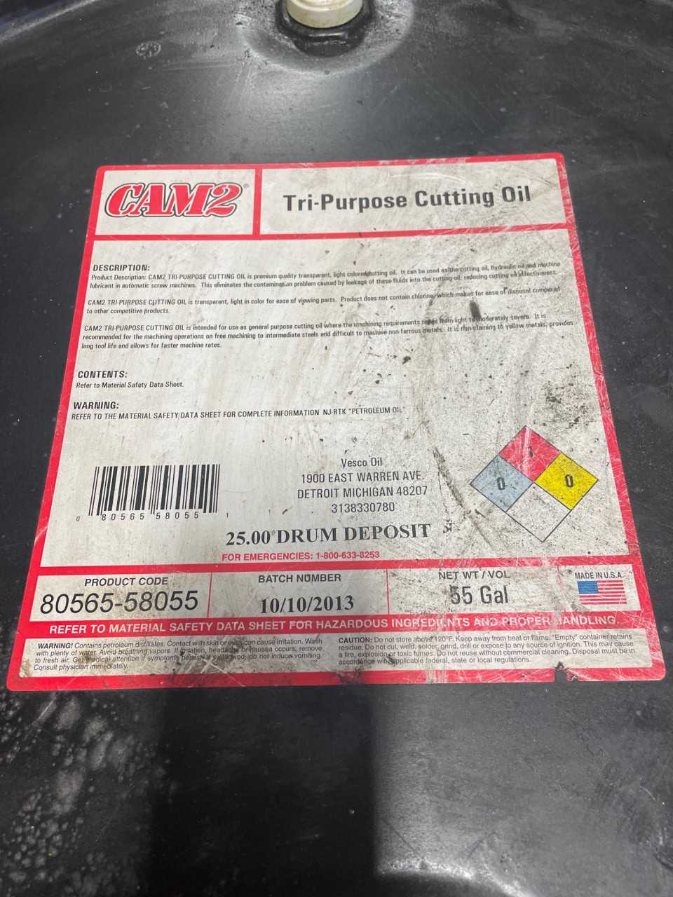 cam 2 Cutting Oil - MACHINING ACCESSORIES & TOOLING