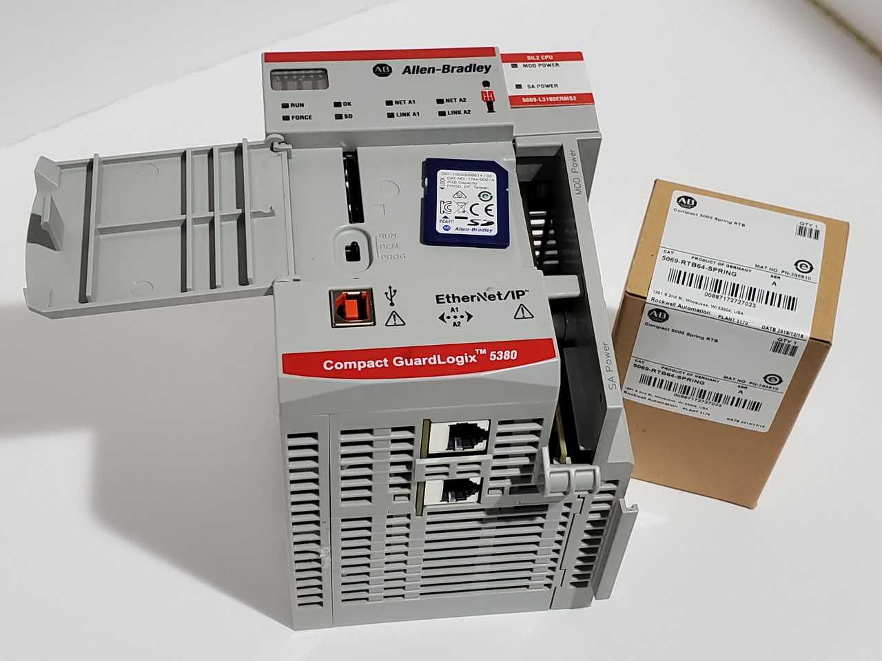 Allen Bradley CompactLogix 5069-L3100ERMS2 Plus Brand new 5069-RTB64 Spring - AUTOMATION & CONTROLS