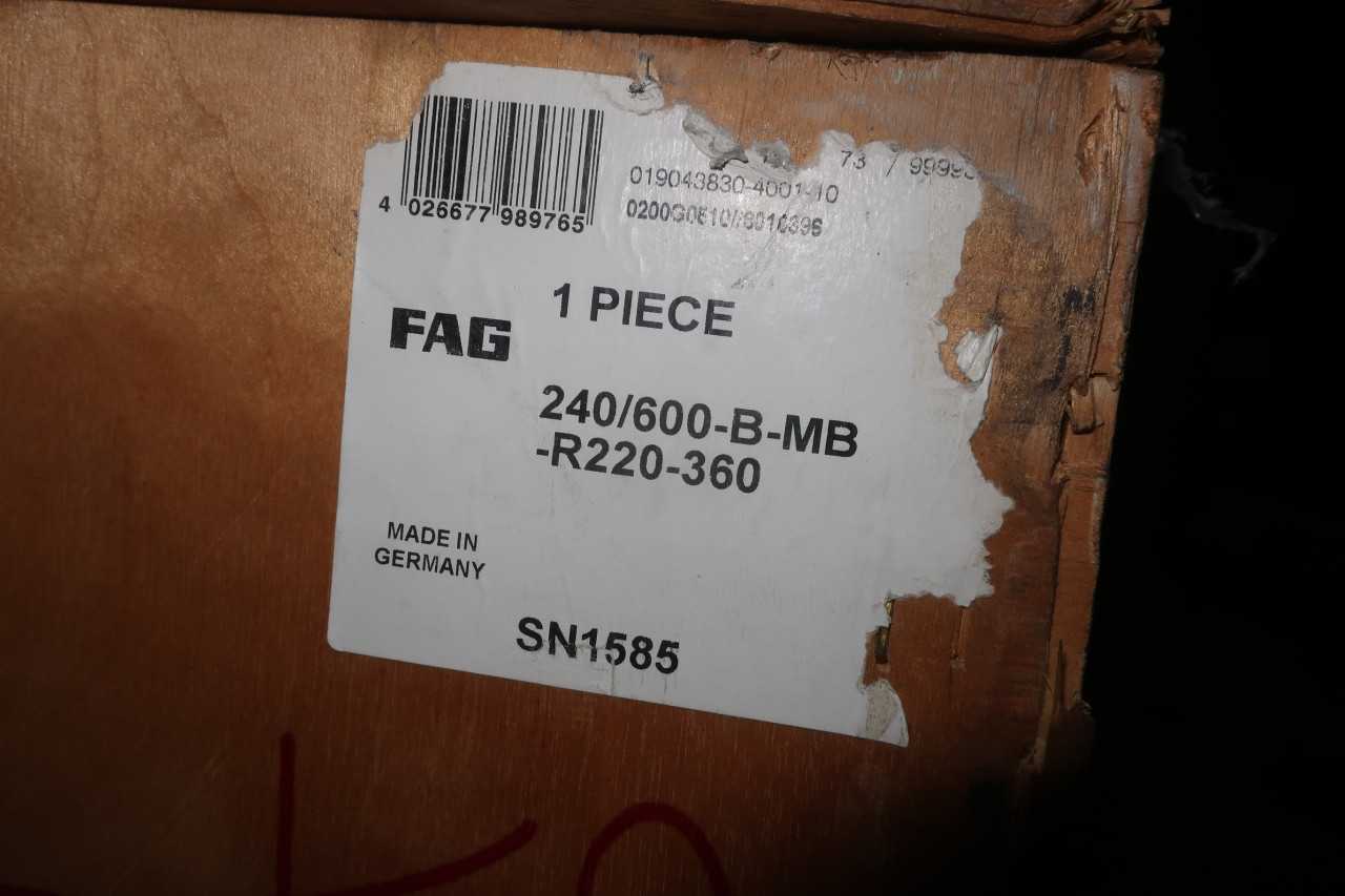 LOT OF 2 FAG 240/600-B-MB-R220-360 - BEARINGS