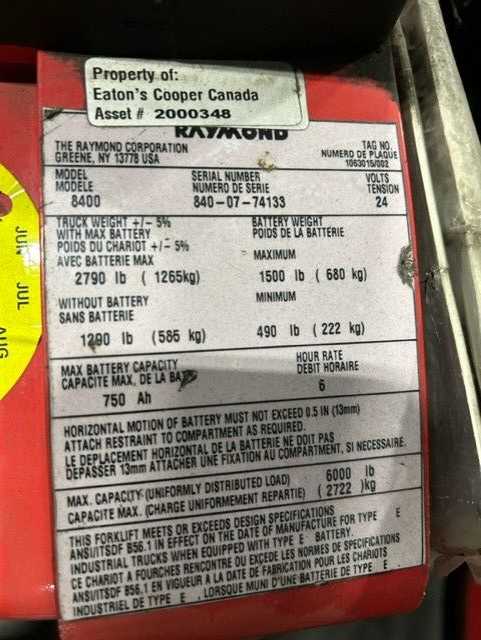 2008 Raymond 8400 Pallet Lift - FORKLIFTS