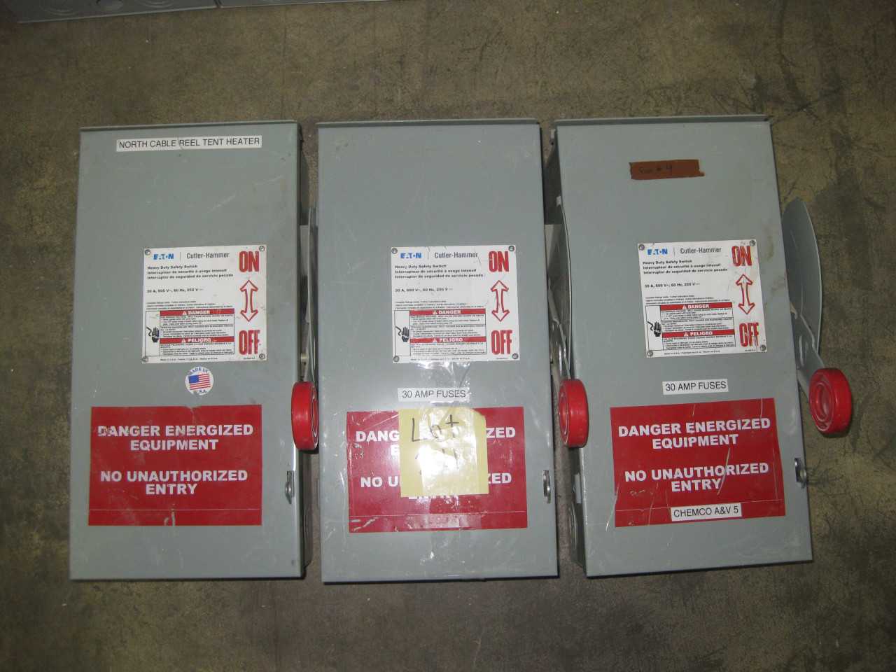 Eaton FUSED disconnect switches 3HD361 QTY 3 - DISCONNECT SWITCHES