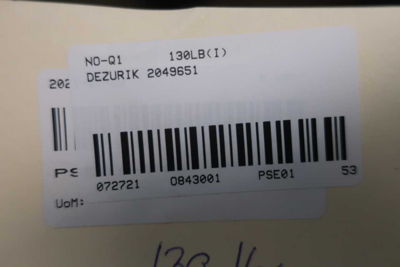 DEZURIK 2049651 PNEUMATIC IRON WAFER 12IN BUTTERFLY VALVE - VALVES