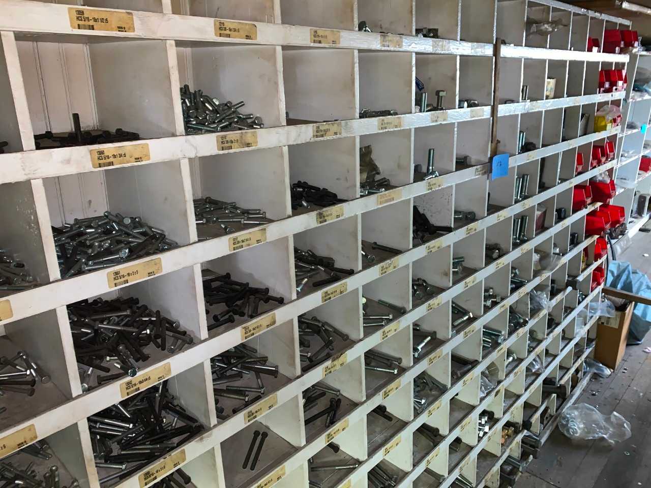 Wall Organizer filled with Nuts and Bolts - INDUSTRIAL PARTS