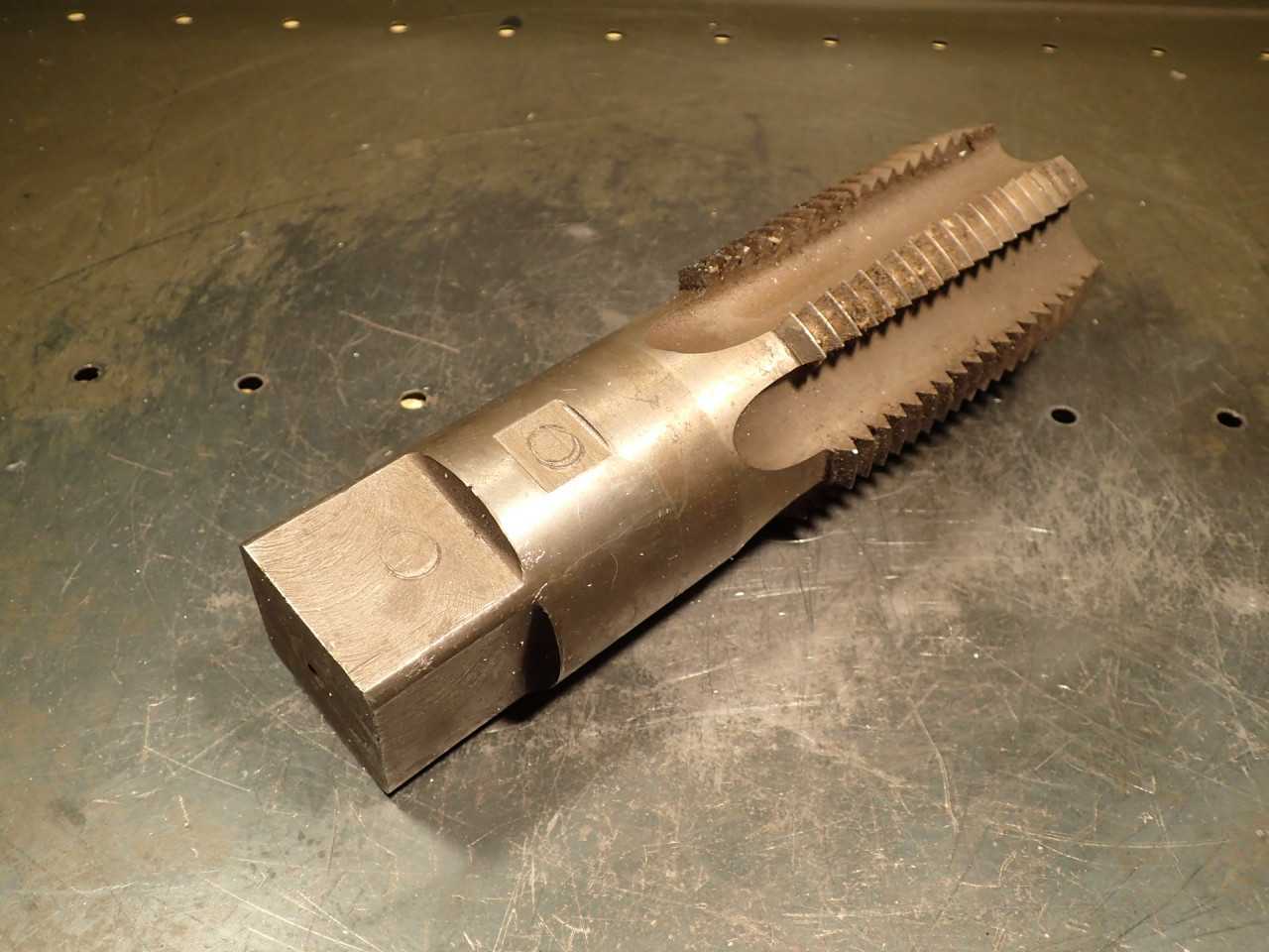 3" -4 TPI 6-Flute Hand Thread Tap: 6-Flute, 4-1/2" Long Flutes, 9-3/4" OAL - MACHINING ACCESSORIES & TOOLING