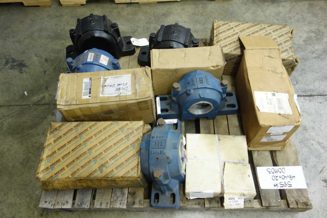 PALLET OF ASSORTED PILLOW BLOCK BEARINGS AND HOUSINGS - BEARINGS