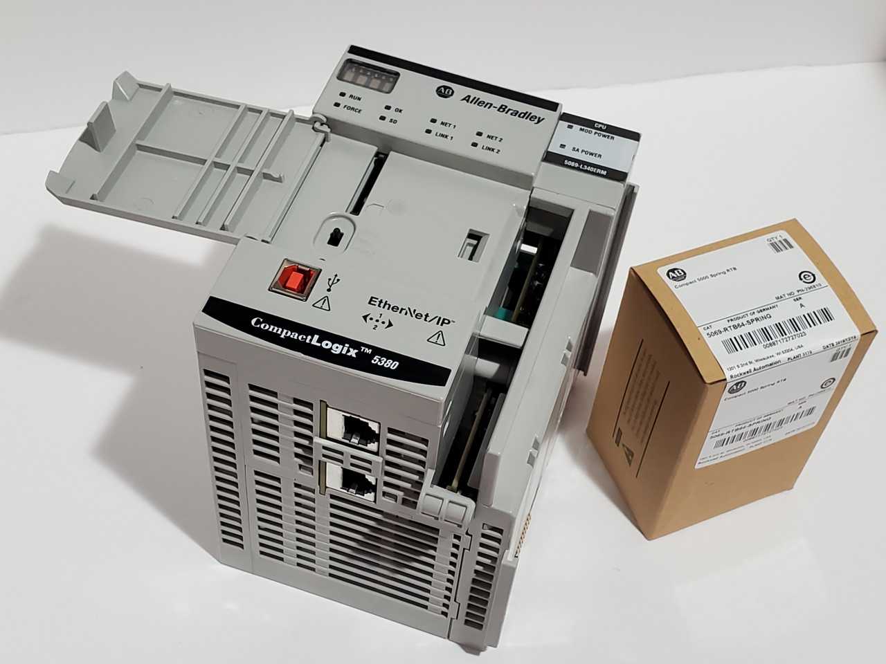 Allen Bradley CompactLogix 5069-L340ERM Plus Brand new 5069-RTB64 Spring - AUTOMATION & CONTROLS