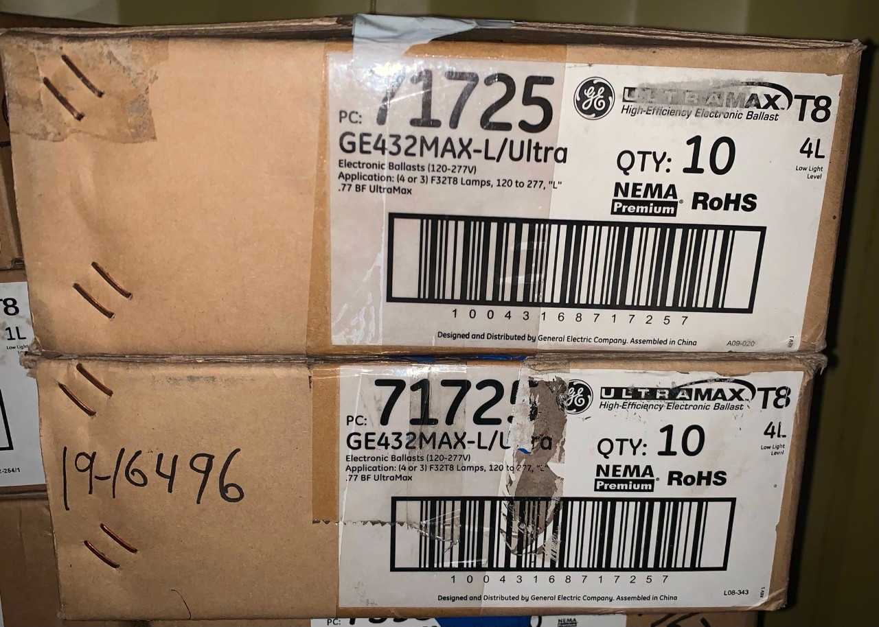 New - Lot of 20 - GE 71725 GE432MAX-L-ULTRA Fluorescent Ballast - LIGHTING