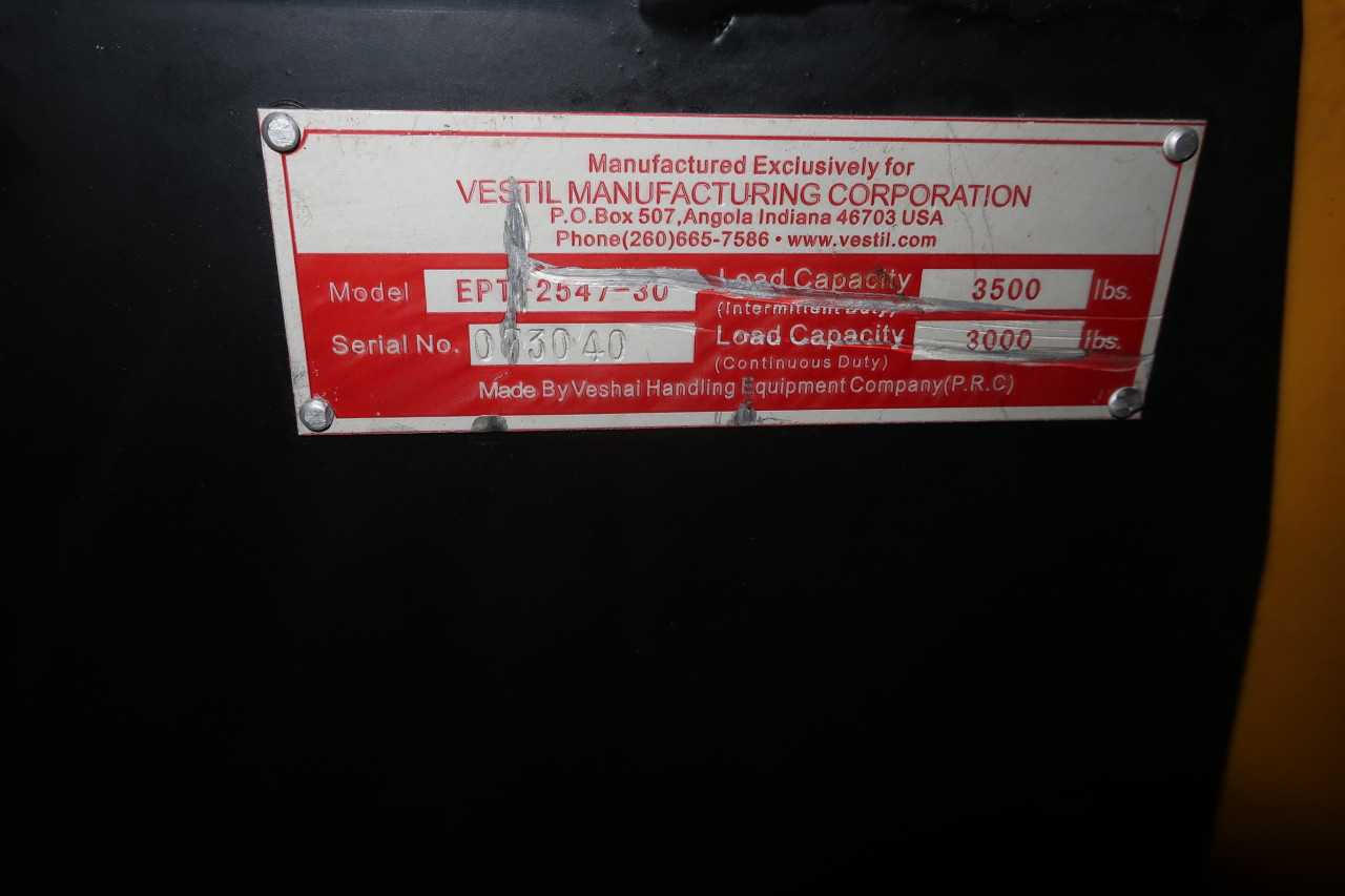 VESHAI EPT-2547-30 ELECTRIC PALLET JACK 3500LB CAP - ELECTRIC PALLET JACKS