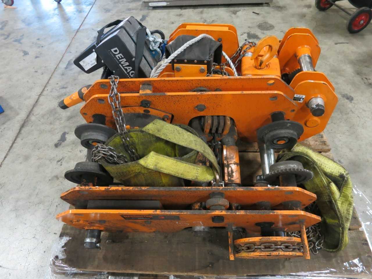 LOT OF 3 ASSORTED CHAIN HOIST HARRINGTON 3 TON DEMAG 500LB - LIFTING EQUIPMENT LOT OF 3 ASSORTED CHAIN HOIST HARRINGTON 3 TON DEMAG 500LB - LIFTING EQUIPMENT
