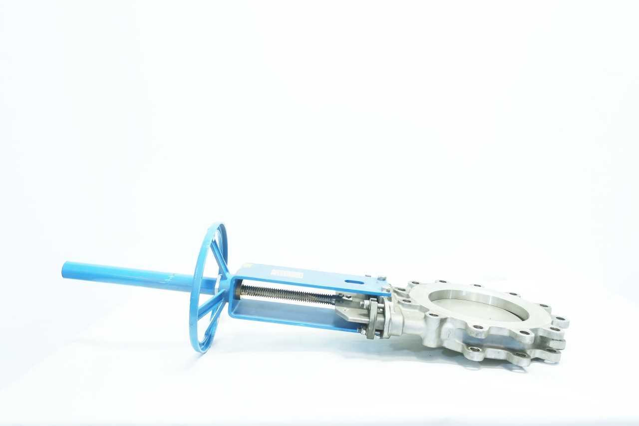 ACT AMERICAN CONTROLS TECHNOLOGY 20-3434M MANUAL STAINLESS FLANGED 10IN KNIFE GATE VALVE - KNIFE GATE VALVE