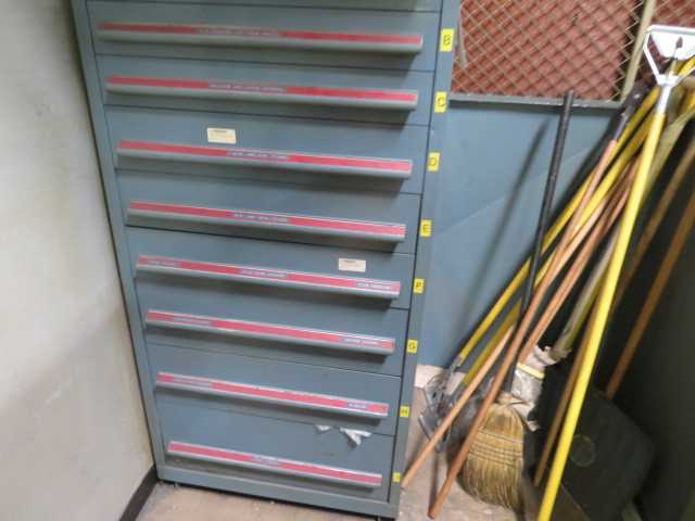 Tooling Cabinets and Contents (1) each, 9 Drawer - TOOL STORAGE