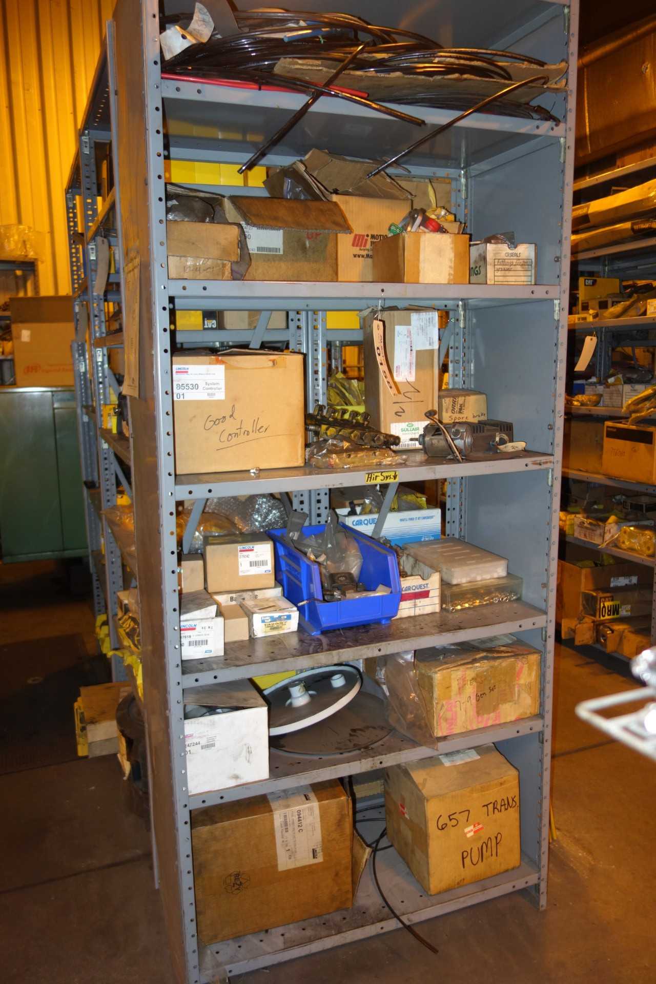 CONTENTS OF SHELVING, HEAVY EQUIPMENT PARTS - SHELVING