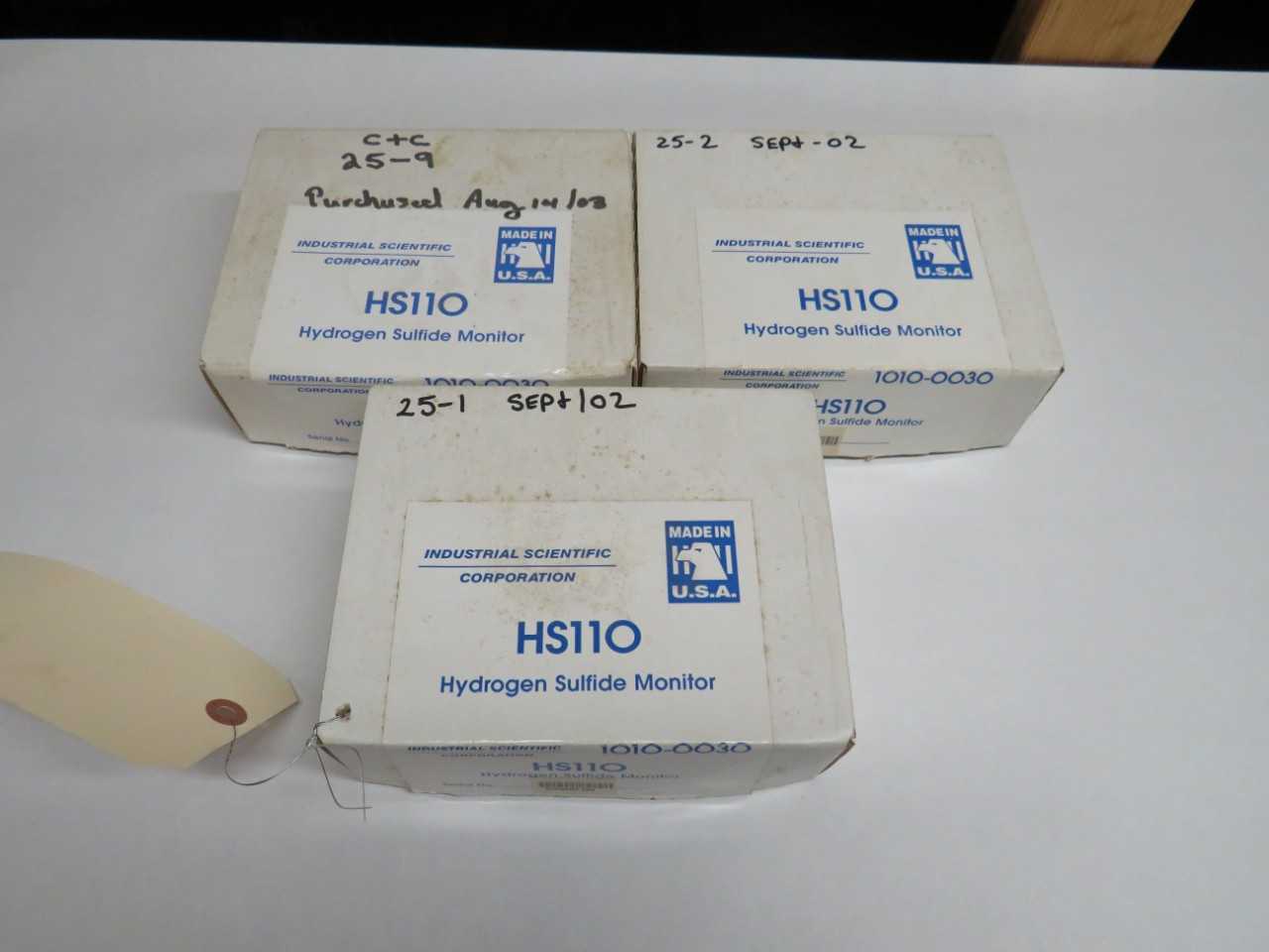 LOT OF 3 INDUSTRIAL SCIENTIFIC CORPORATION HS11O HS110 1010-0030 HYDROGEN SULFIDE MONITOR - ELECTRIC POWER TOOLS