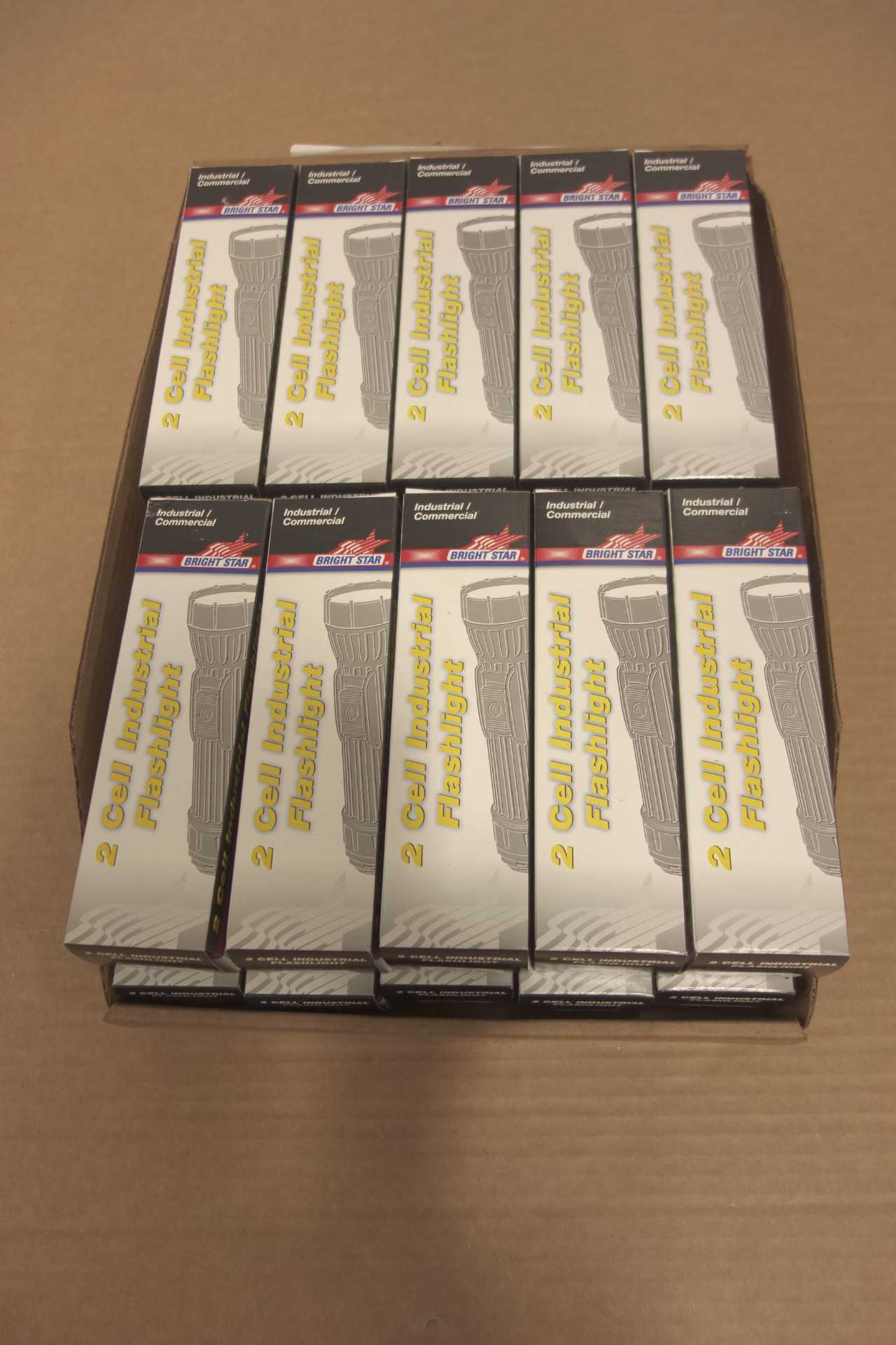 LOT OF 20 BRIGHT STAR 2 CELL INDUSTRIAL FLASHLIGHTS - MATERIAL HANDLING