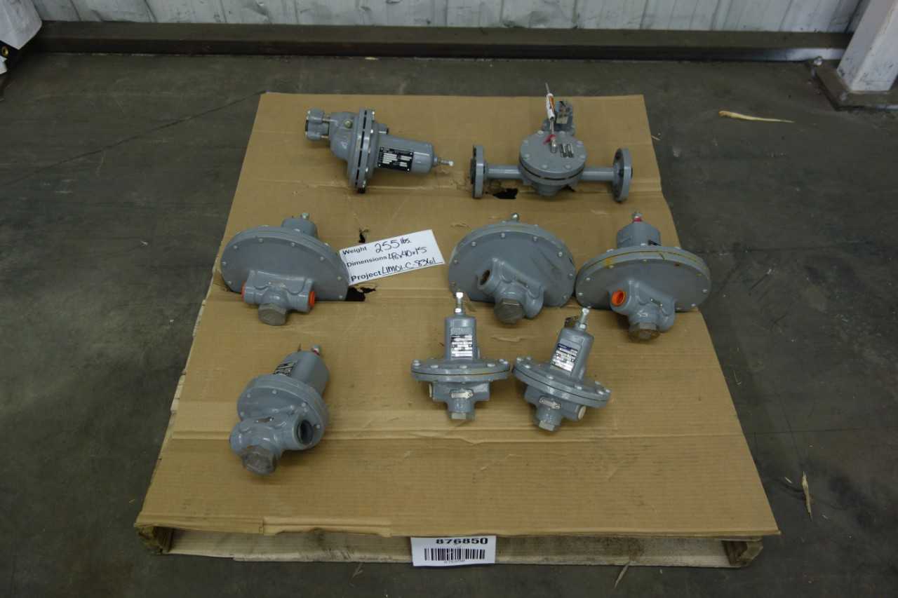 PALLET OF ASSORTED FISHER REGULATORS - PNEUMATIC REGULATOR