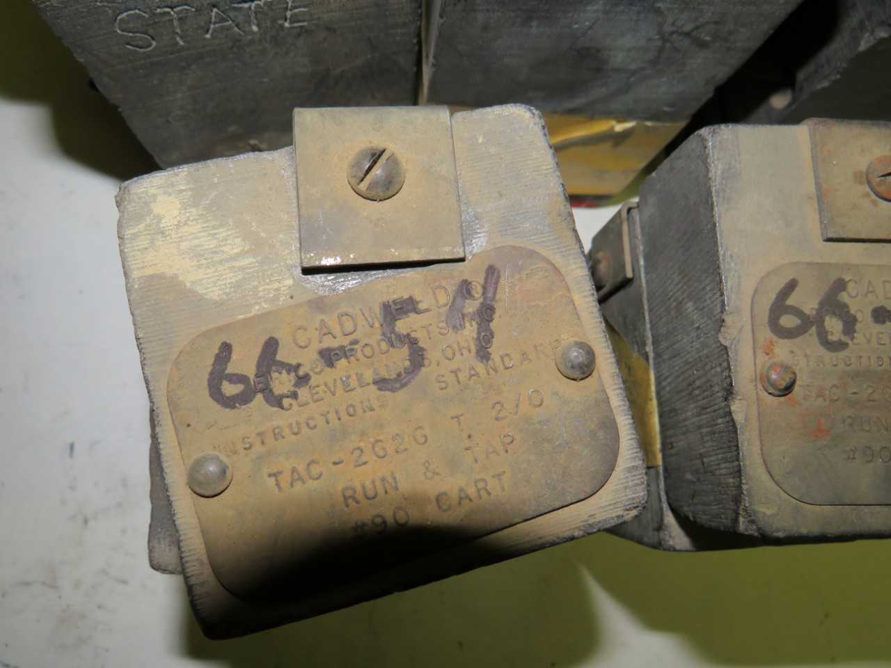LOT OF 5 CADWELD 2/O RUN & TAP MOLD - HAND TOOLS