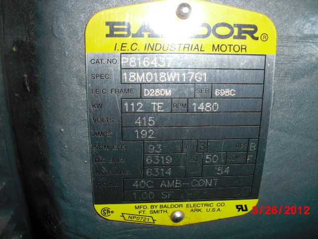 1 HP 1800 RPM 145T Fr Baldor Motor 1 Phase Unused - ELECTRIC MOTORS