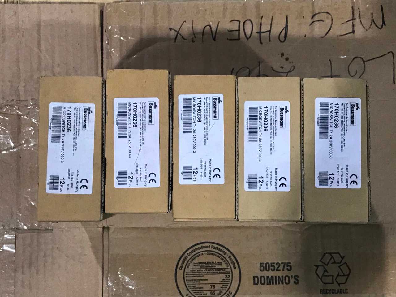 BUSSMANN MICRO SWITCHES 170H0236 (QTY 5X12=60) - ELECTRICAL COMPONENTS