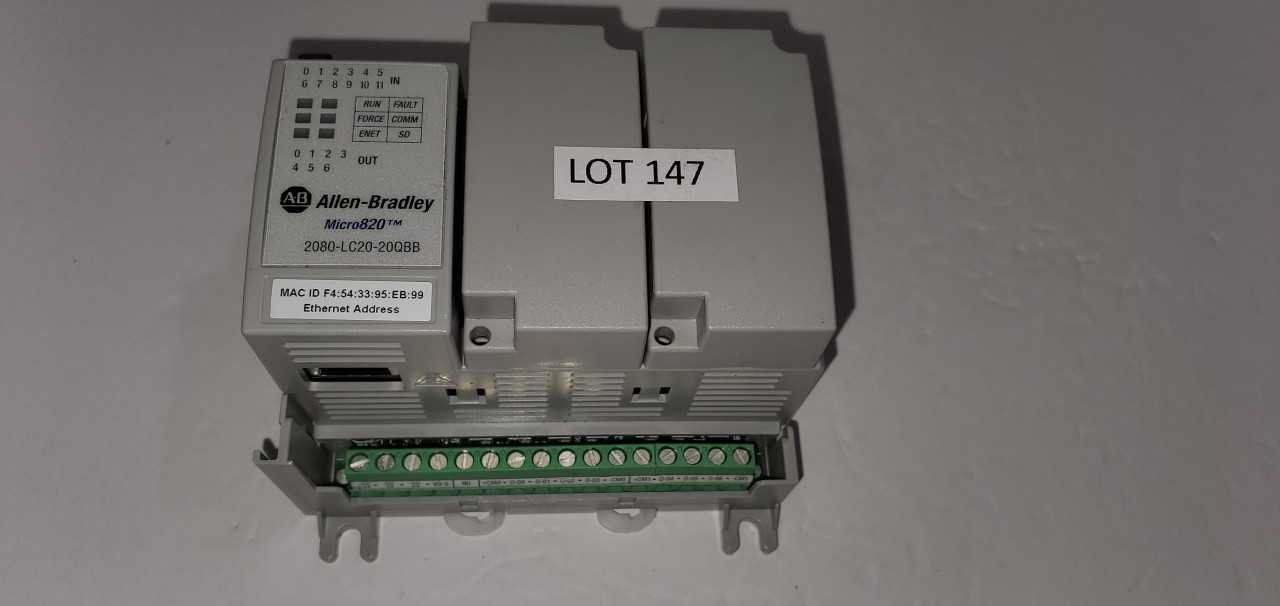 Allen Bradley Micro 820  2080-LC20-20QBB PLC - AUTOMATION & CONTROLS
