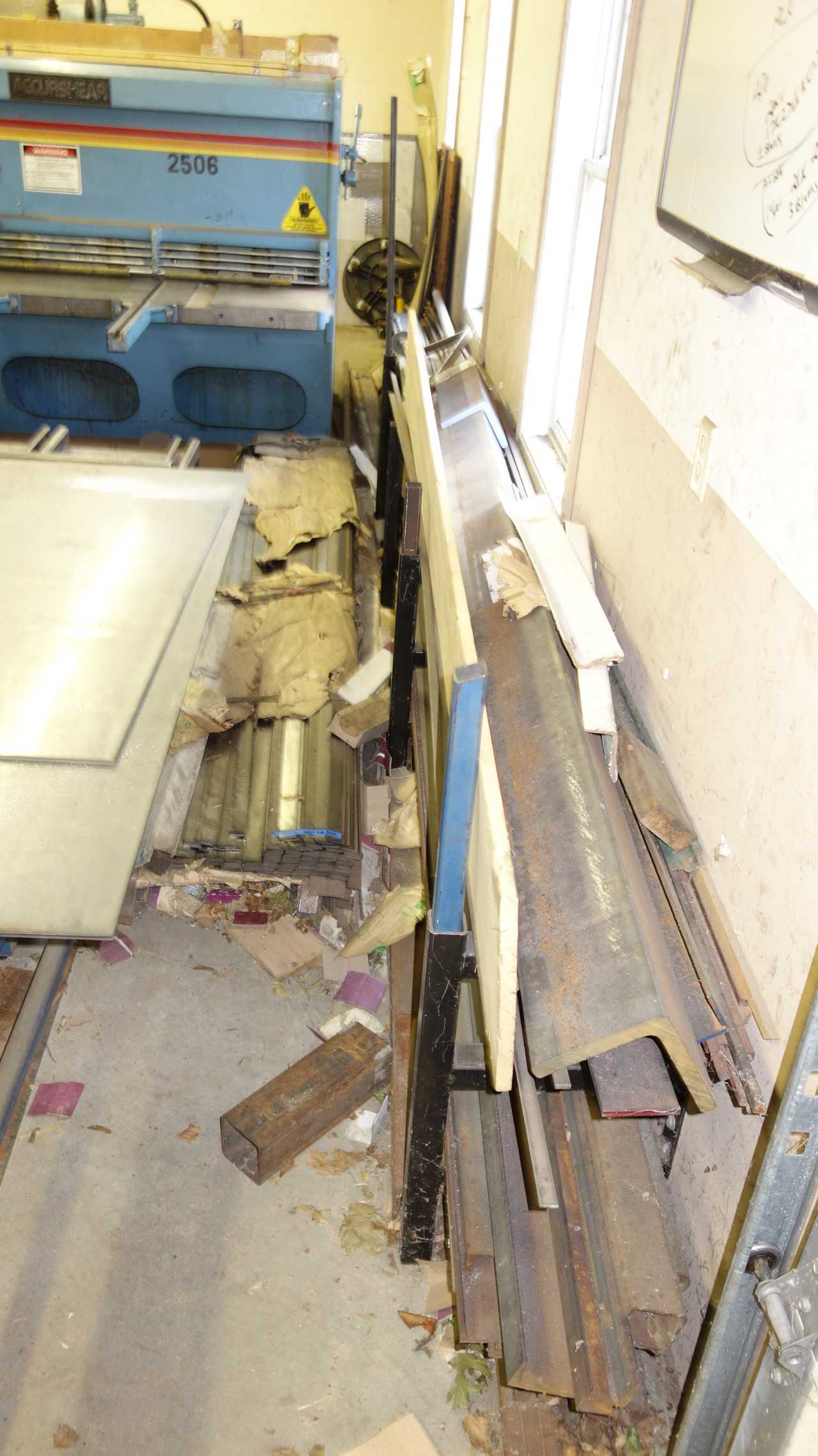 CONTENTS OF RACKING, LOT OF ASSORTED STEEL STOCK (PALLET NOT INCLUDED)