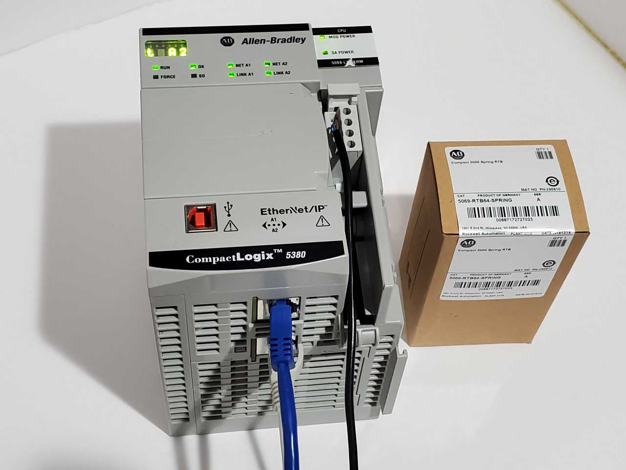 Allen Bradley CompactLogix 5069-L340ERM Plus Brand new 5069-RTB64 Spring - AUTOMATION & CONTROLS