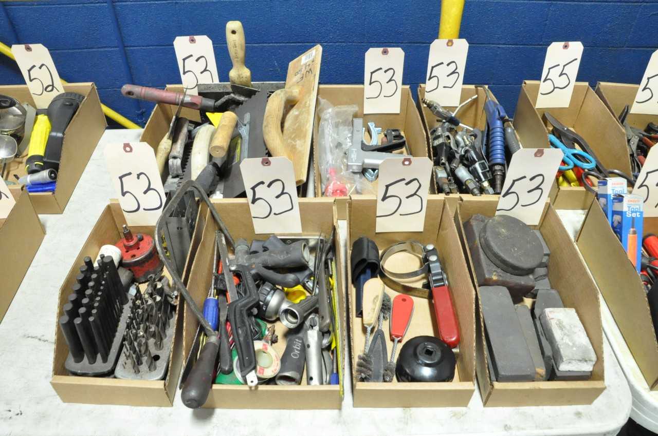 Drill Punches Trowels Blow Off Tools etc in 7 Boxes - ELECTRIC POWER TOOLS