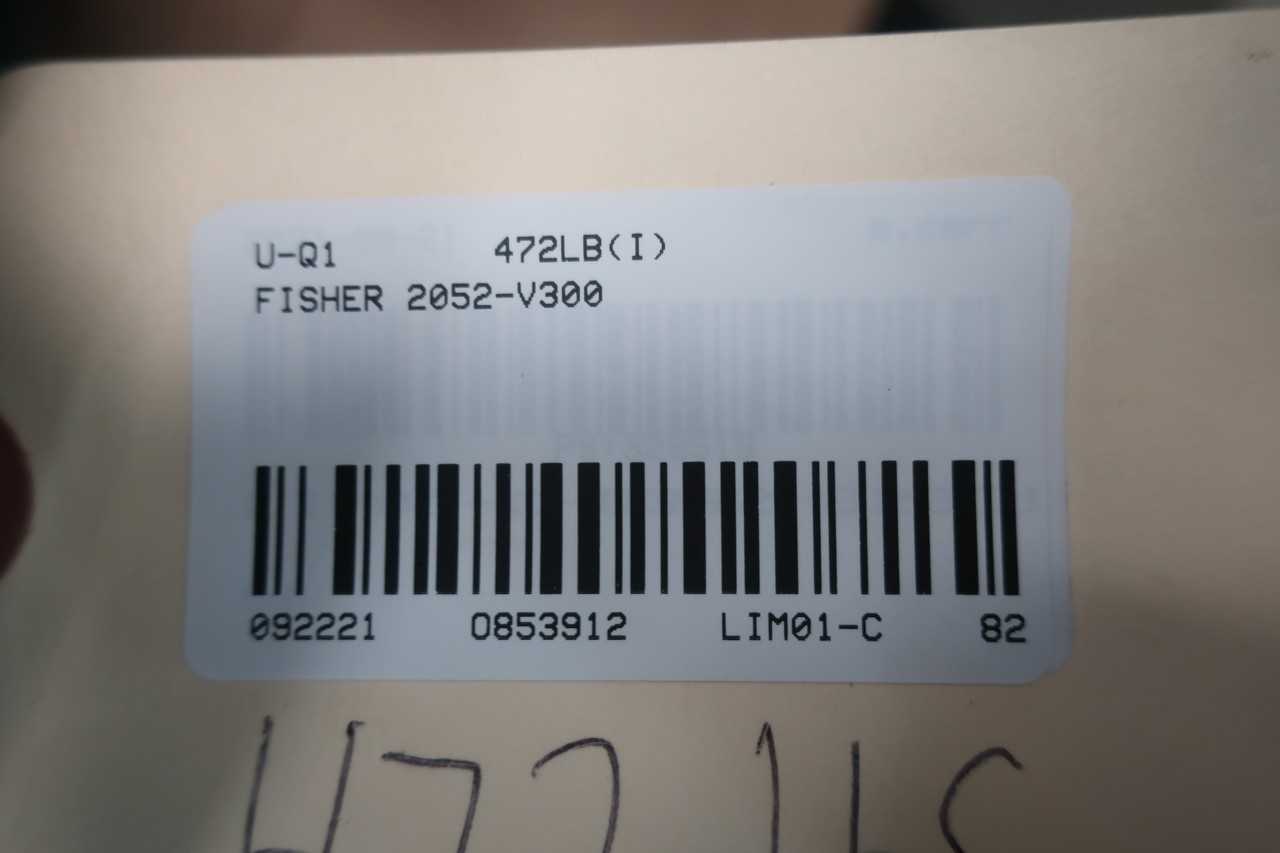 FISHER V300 PNEUMATIC 2052 300 DVC6200 8IN CONTROL VALVE - CONTROL VALVE