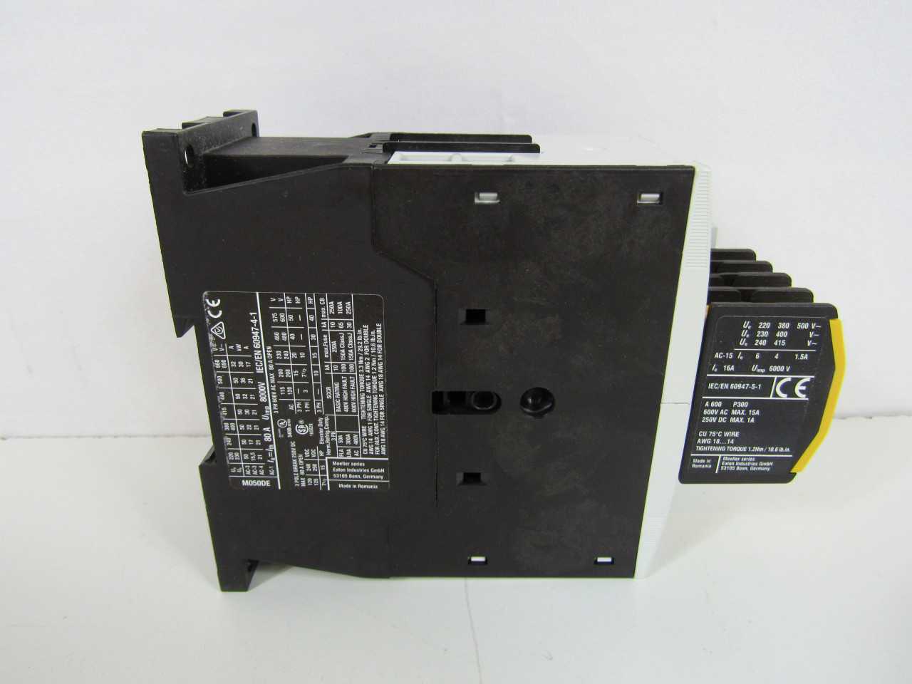 Lot of Qty 5x Eaton XTSE050D22A Contactor Type XT 3P 50A 110/120VAC 50/60Hz 3Ph D Frame 2NO 2NC Non-Reversing Safety Contactor - CONTACTORS