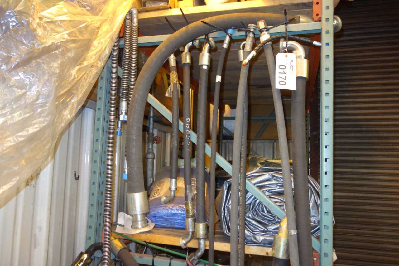 ASSORTED LOT OF CATERPILLAR CAT HYDRAULIC HOSES - ELECTRIC POWER TOOLS