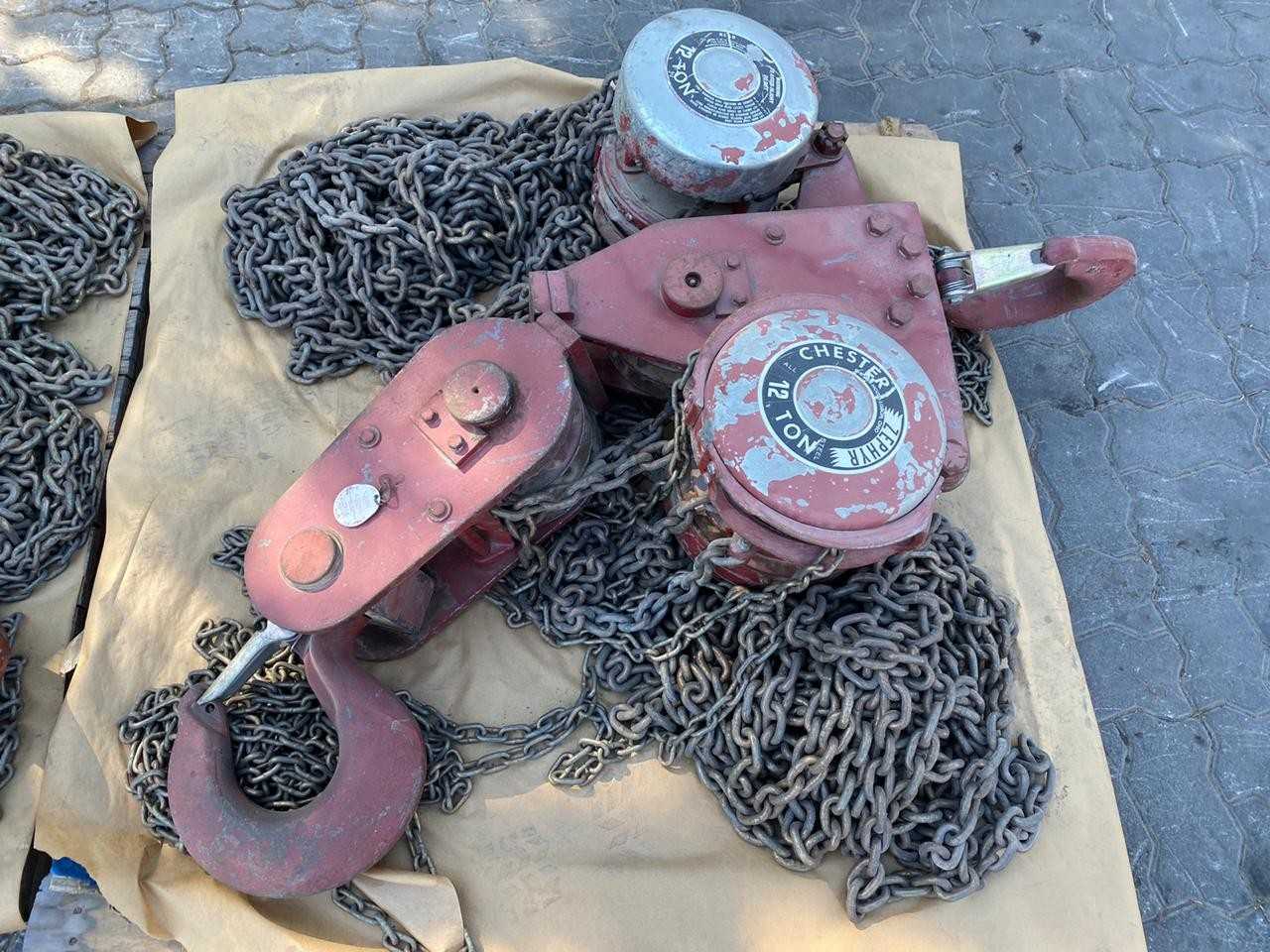 2 PALLETS OF CHESTER ZEPHYR CHAIN HOISTS - LIFTING EQUIPMENT