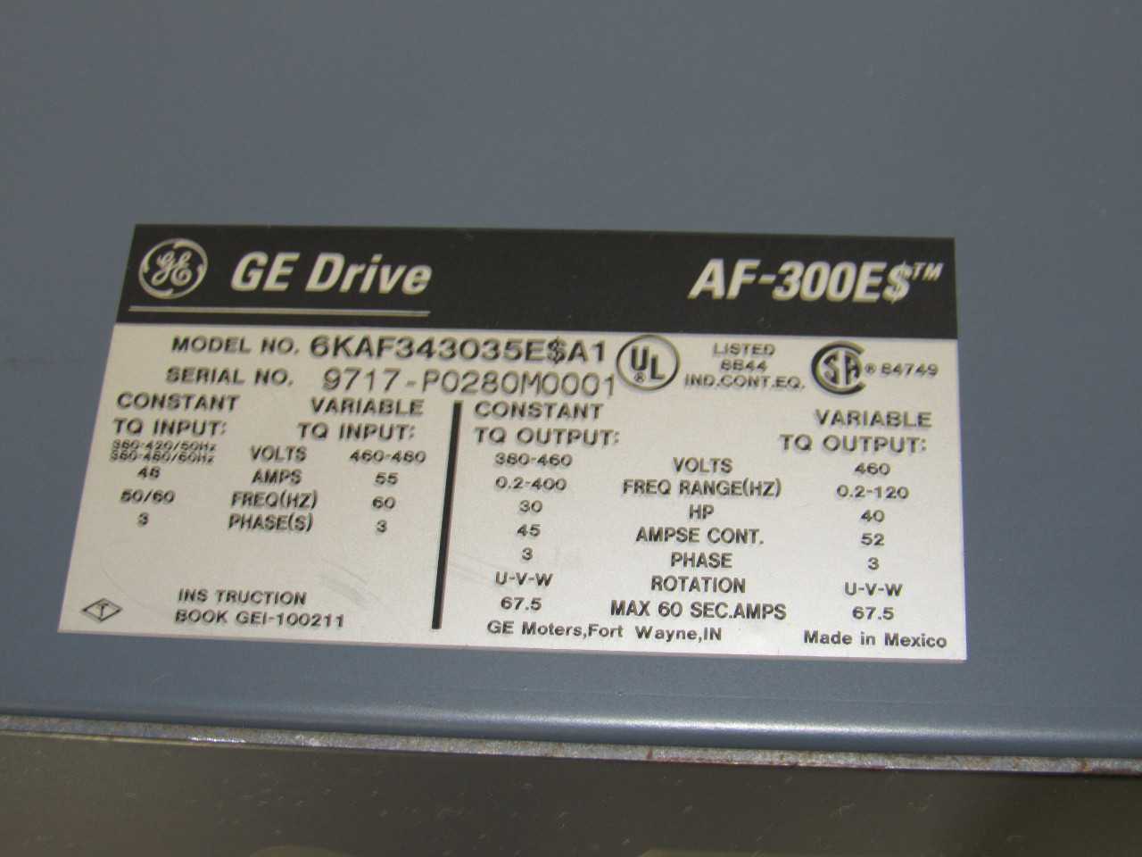 GE Drive - MOTOR DRIVES
