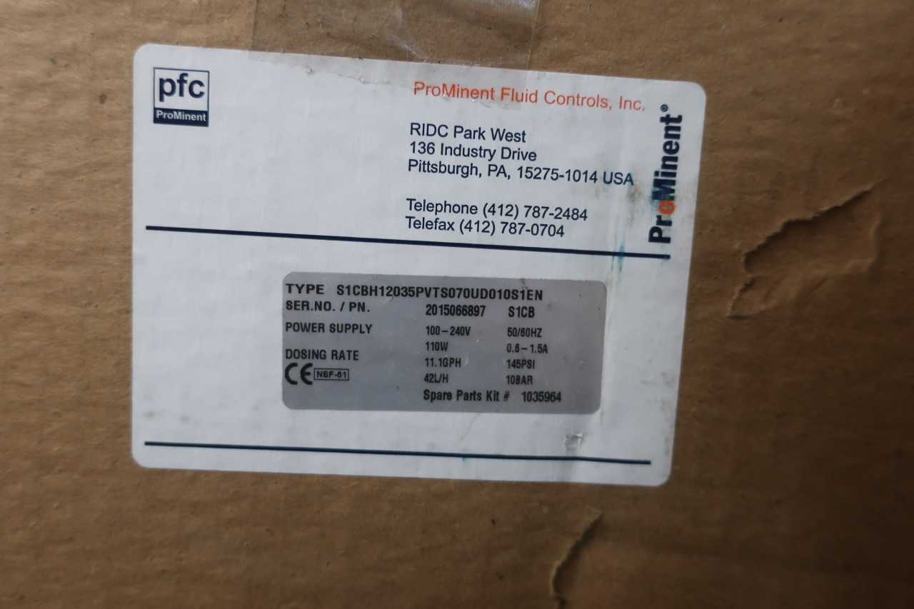 PROMINENT S1CBH12035PVTS070UD010S1EN METERING PUMP - METERING PUMP