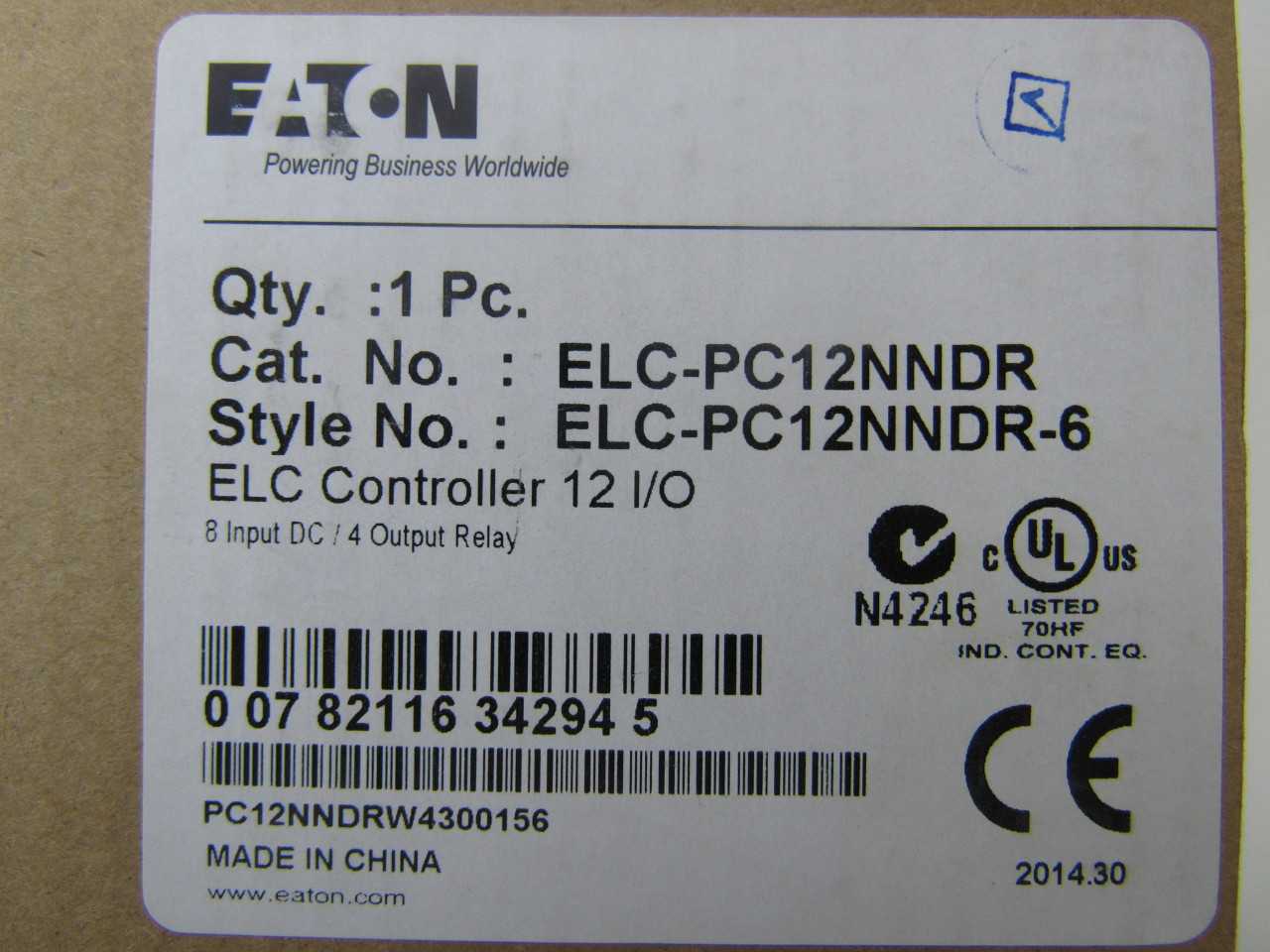 Quantity of 16x ELC-PC12NNDR PLC/Process Logic Controllers - AUTOMATION & CONTROLS