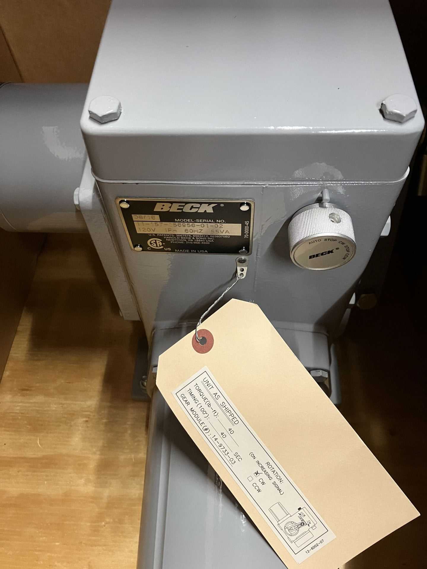 BECK 11-157 ACTUATOR - ACTUATOR