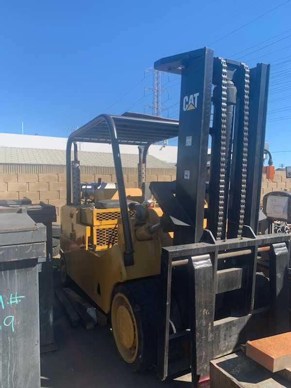 Caterpillar 18000 Lb Capacity Propane Fork Lift hard tires 156 inch lift - PLANT & FACILITY EQUIPMENT