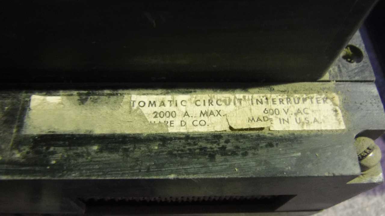 2000 Amp Square-D Circuit Breaker - CIRCUIT BREAKERS