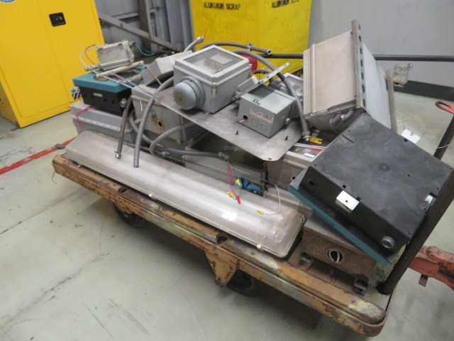 Cart full of electrical parts and other items - MISCELLANEOUS