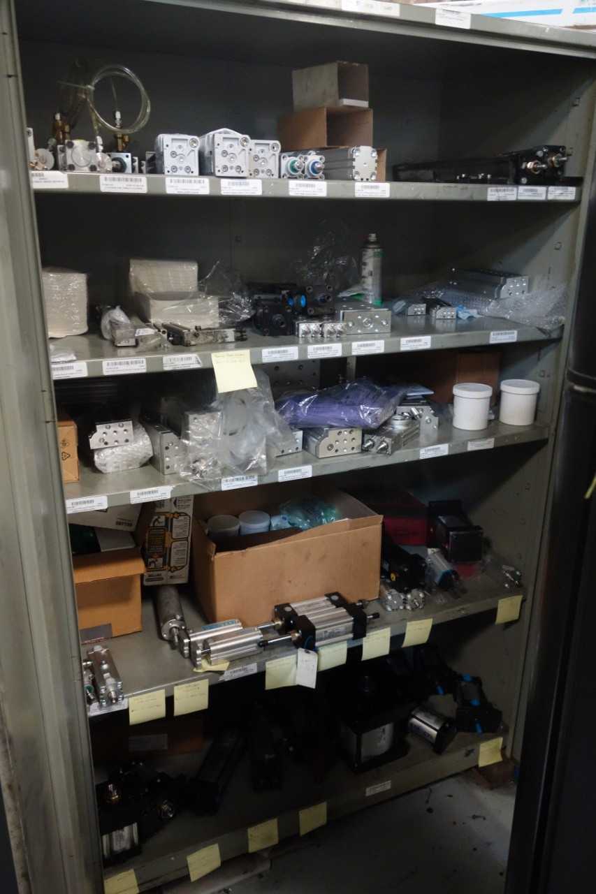 Cabinet with pneumatic cylinders and valves - PNEUMATIC CYLINDERS & ACTUATORS