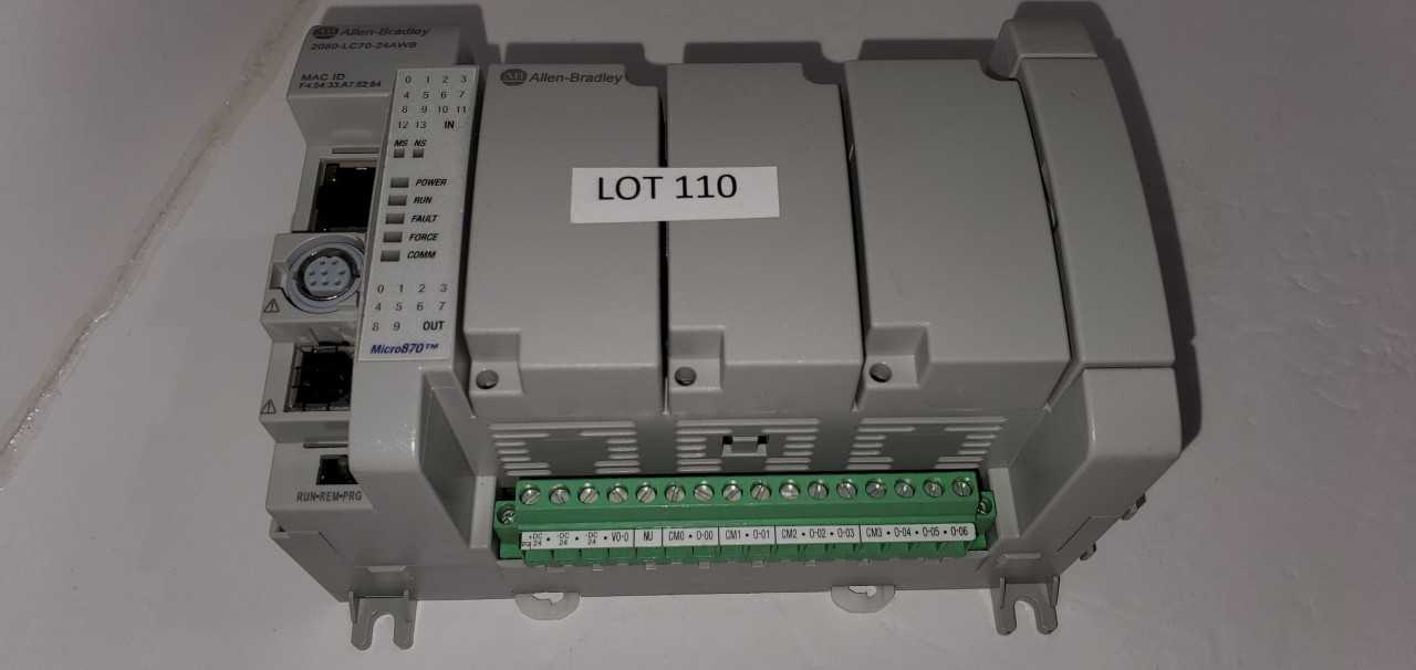 Allen Bradley Micro 870 2080-LC70-24AWB PLC - AUTOMATION & CONTROLS