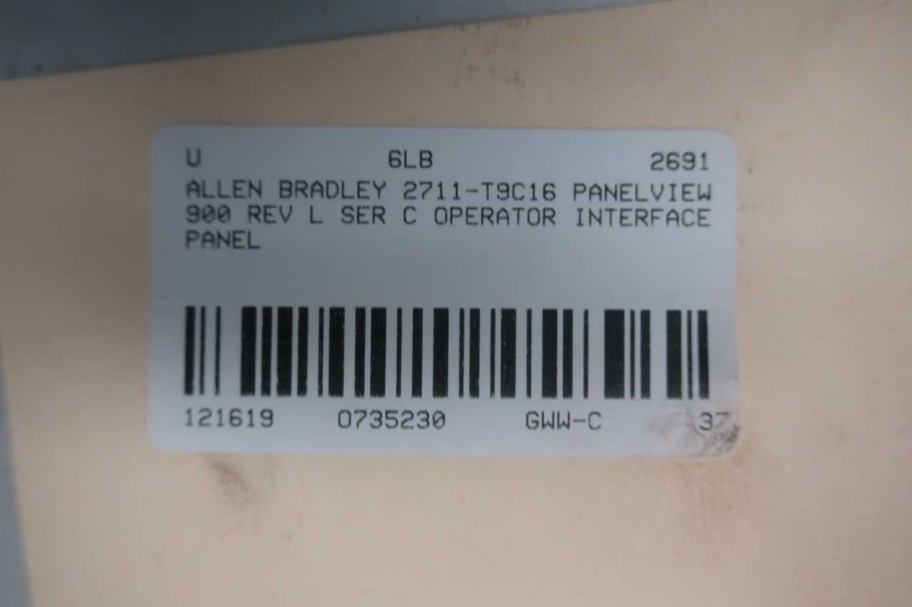 Allen Bradley 2711-T9C16 Panelview 900 Operator Operator Interface Panel - AUTOMATION & CONTROLS