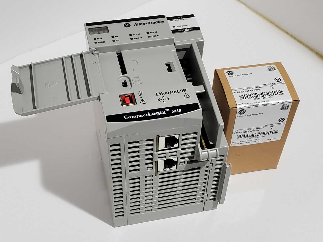 Allen Bradley CompactLogix 5069-L340ERM Plus Brand new 5069-RTB64 Spring - AUTOMATION & CONTROLS