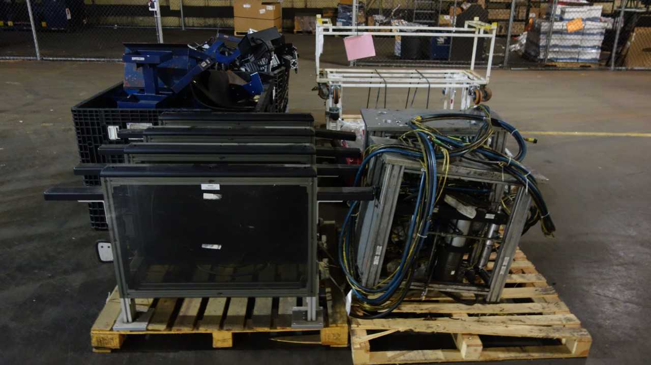 6 PALLETS OF ASSORTED STEEL BRACKETS, MOUNTS,  CARTS, REPLACEMENT PARTS - MISCELLANEOUS