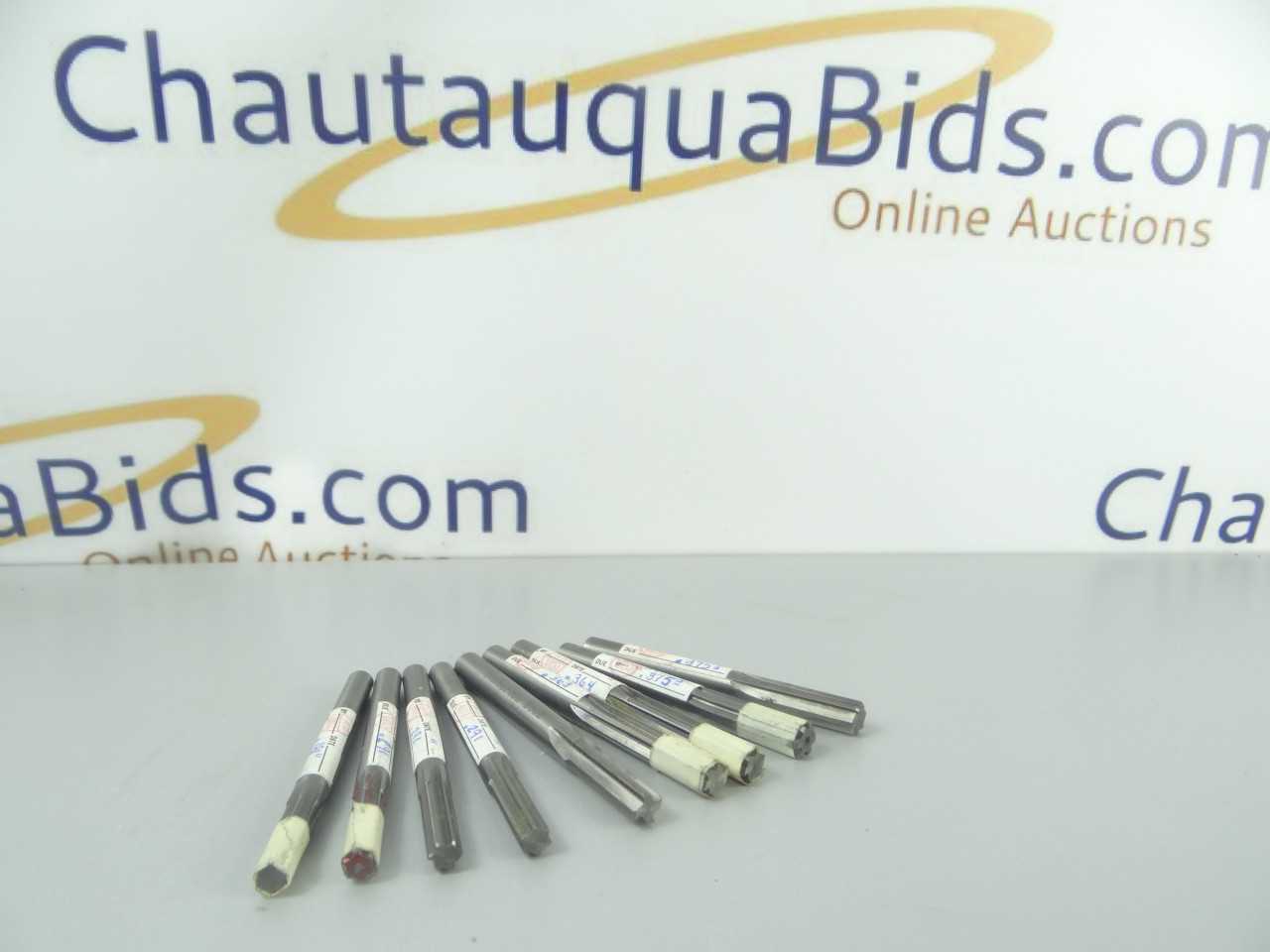 Lot of 9 Solid Carbide Machine Reamers - MACHINING ACCESSORIES & TOOLING
