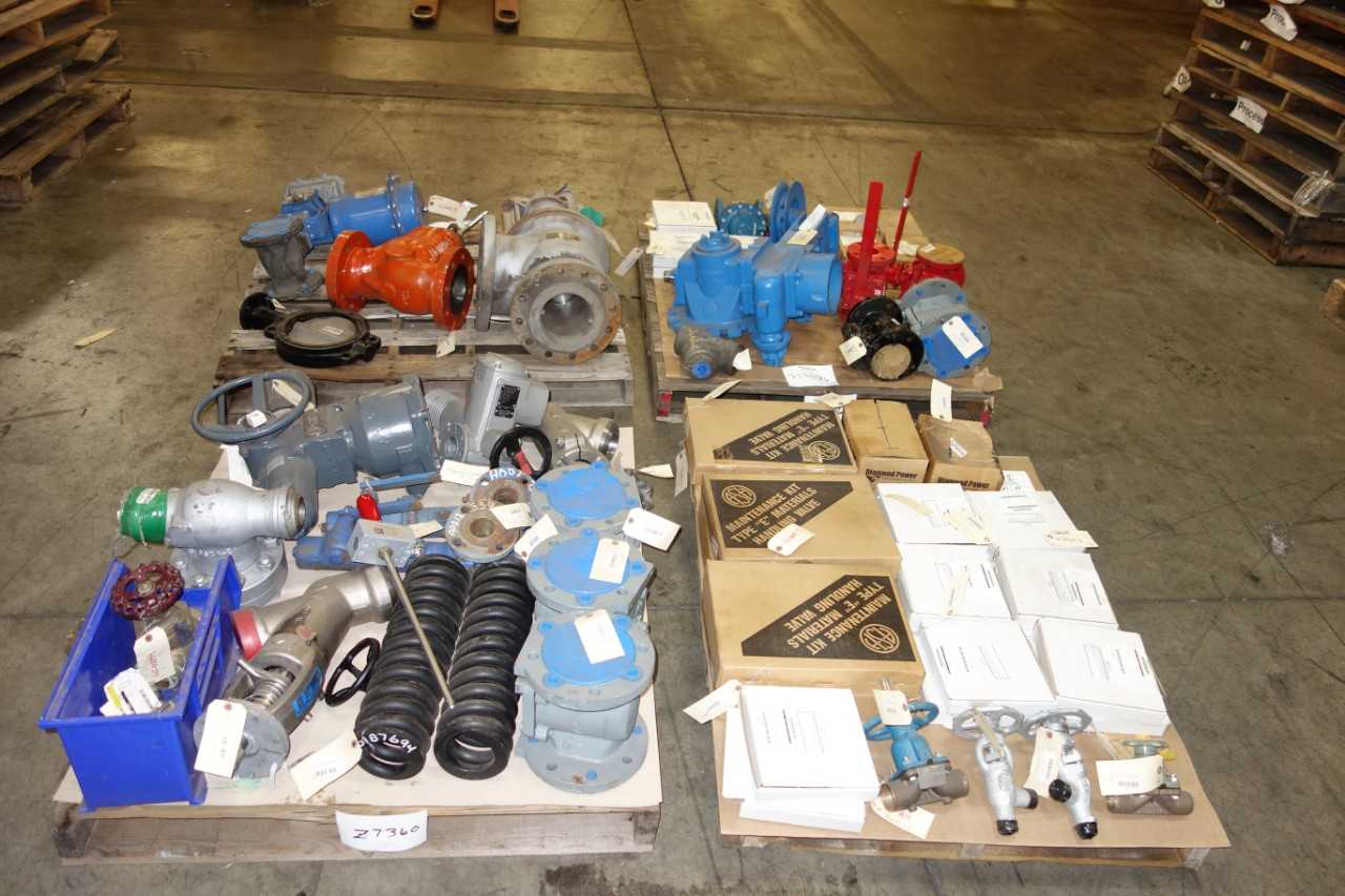 4 PALLETS OF ASSORTED MISCELLANEOUS VALVES AND REPLACEMENT PARTS - VALVES